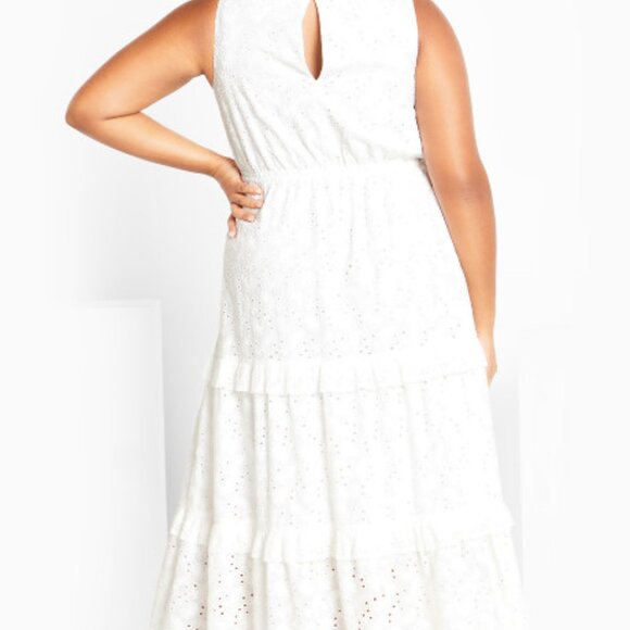 City Chic Bridie Dress Ivory - Picture 2 of 2